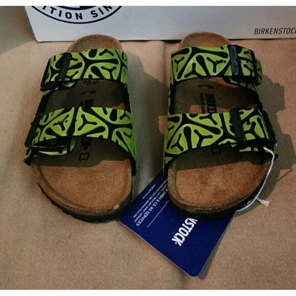 Birkenstock Arizona Kids Sandal Seaweed Black Green Size 26 Narrow US 8 - New - Picture 4 of 8